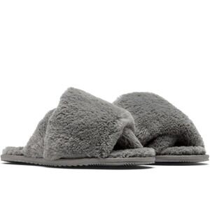 SOREL® (Women's 10) GO™ MAIL RUN Slipper in Quarry/Sea Salt